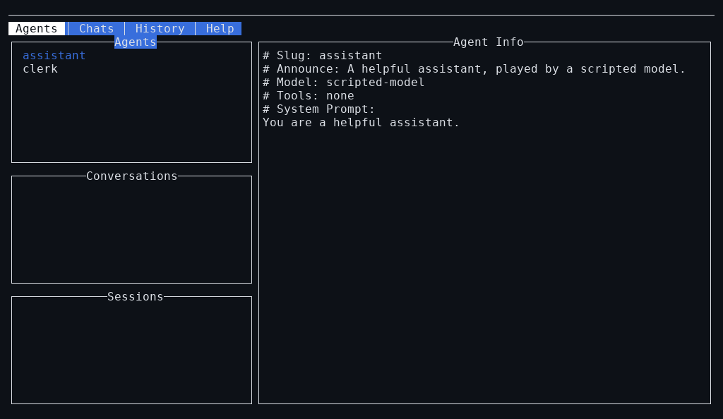 The Agents tab